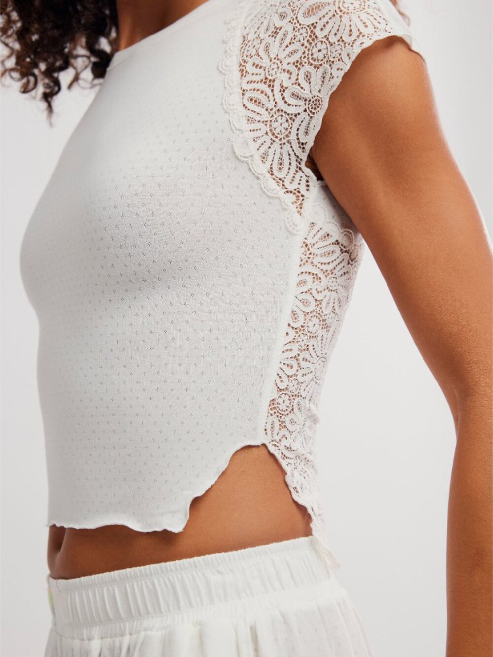 Free People Soft Side Sleep Set Cream Pajamas 2-piece - Picture 2 of 5